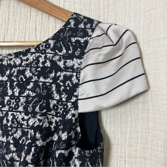 Tibi High Tea Black Lace Print Dress Soft Pink Black - Picture 4 of 11